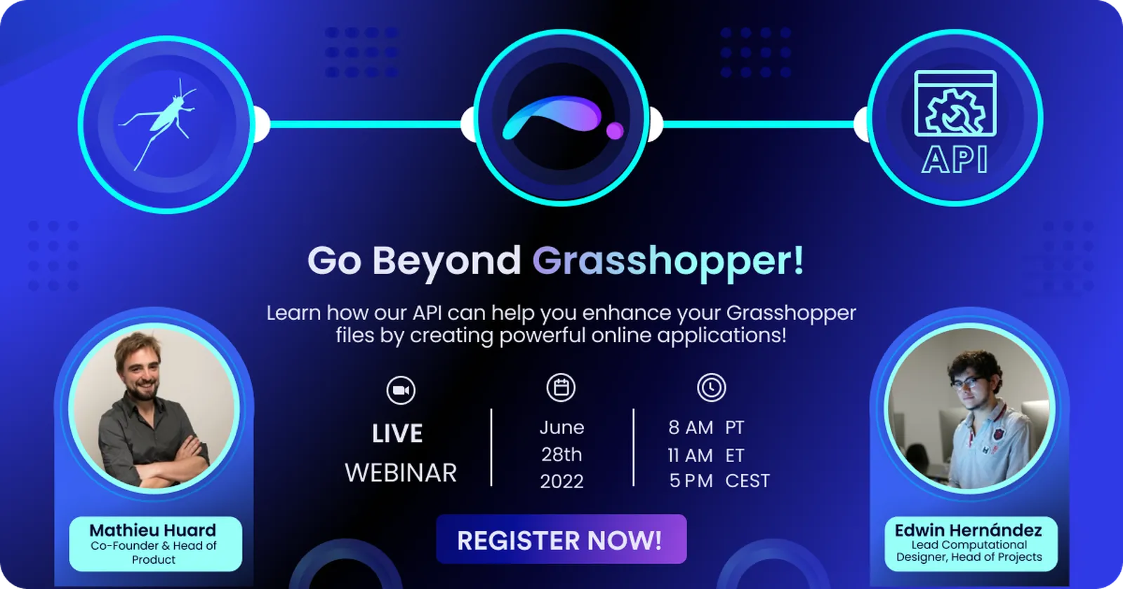 Live Webinar: Go Beyond Grasshopper with ShapeDiver's API!