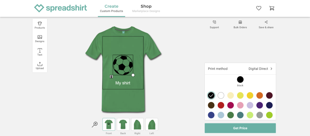 product configurator with variations and options