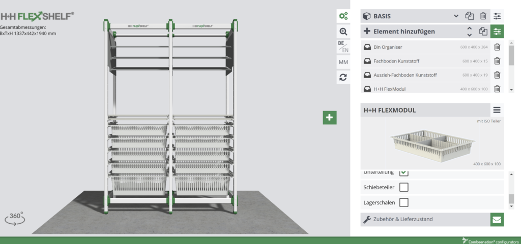 modular storage system configurator