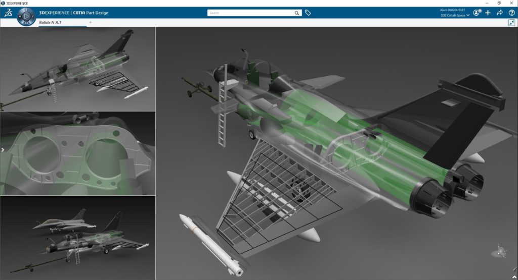rafale aircraft in catia